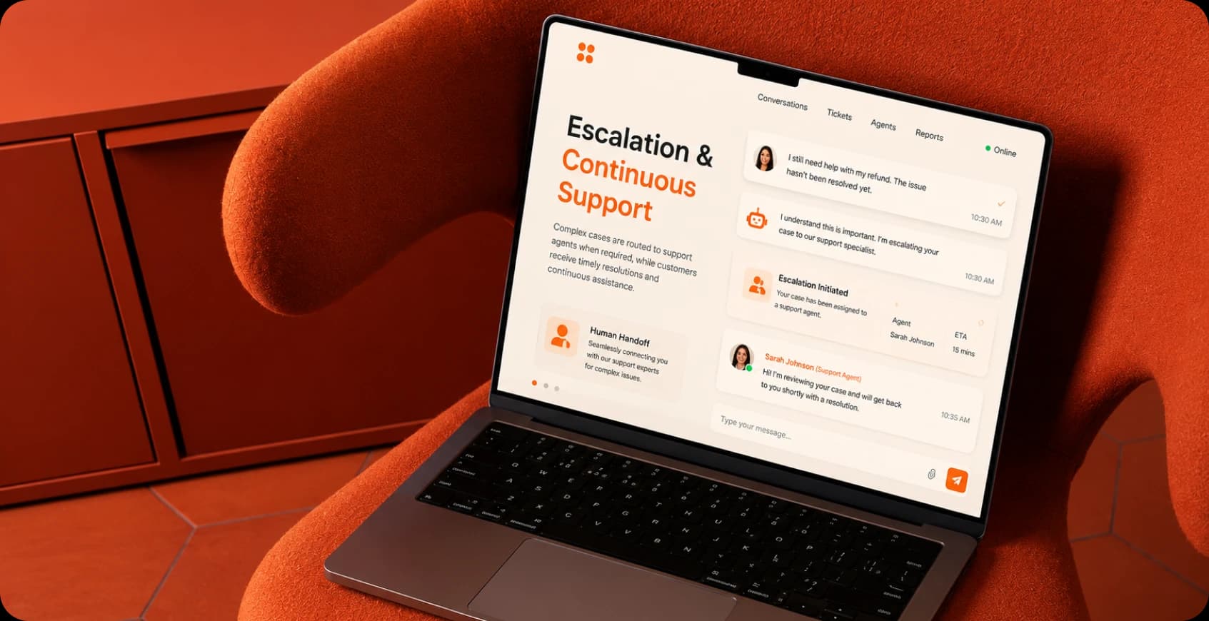Agent escalation for complex customer support cases