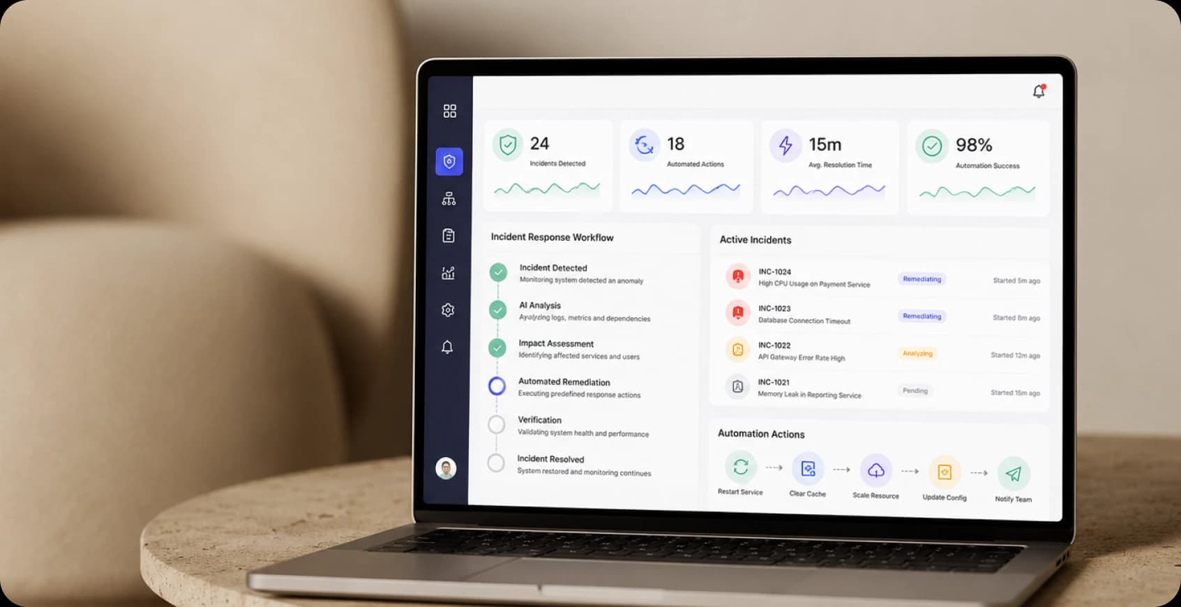 Automated incident response workflows