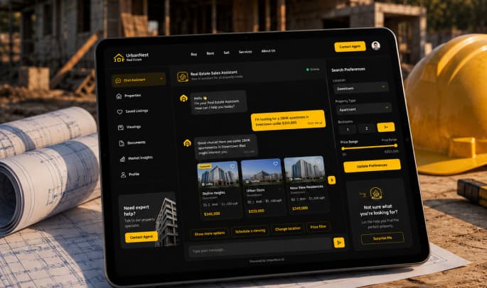 Real Estate Assistant Mockup