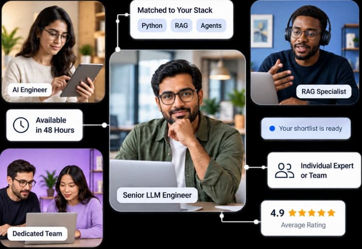Hire LLM Expert: AI-assisted development, MVP and application development, human-reviewed code, features and integrations, debugging and optimization, and production-ready delivery