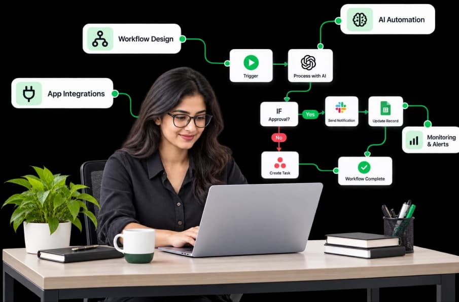 Hire n8n Expert: Workflow Automation, AI Integration, System Connections, and API Automation