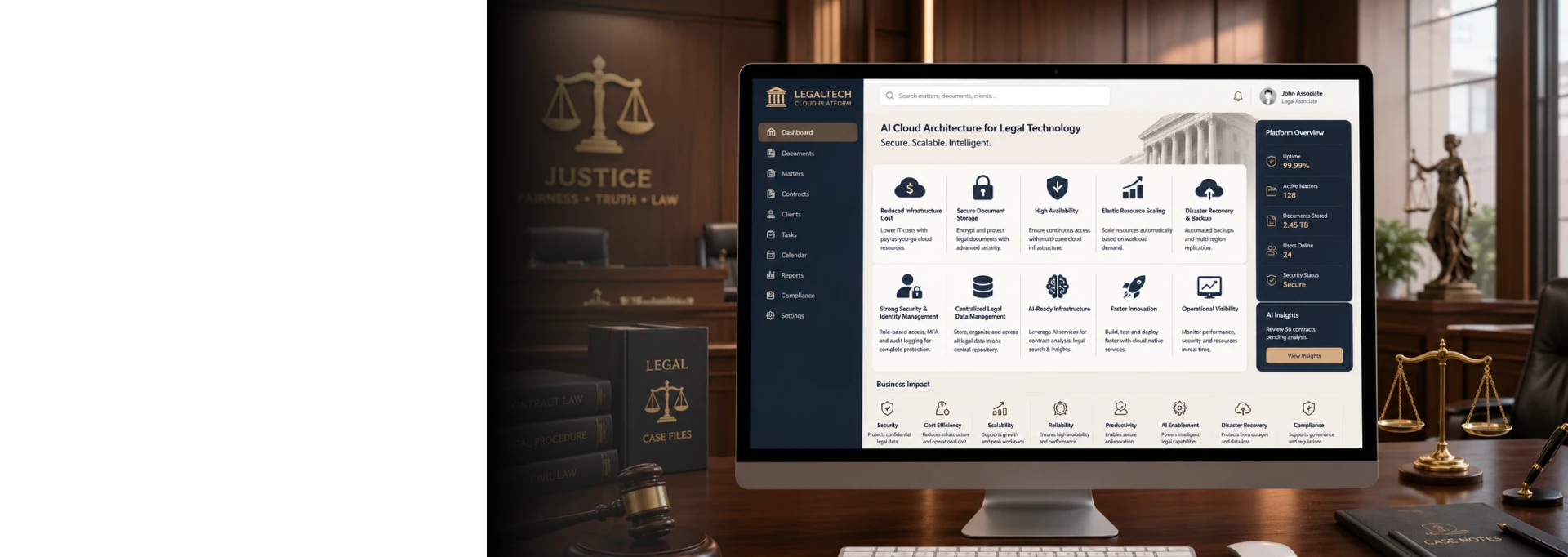 AI Cloud Architecture for Legal Technology Platforms