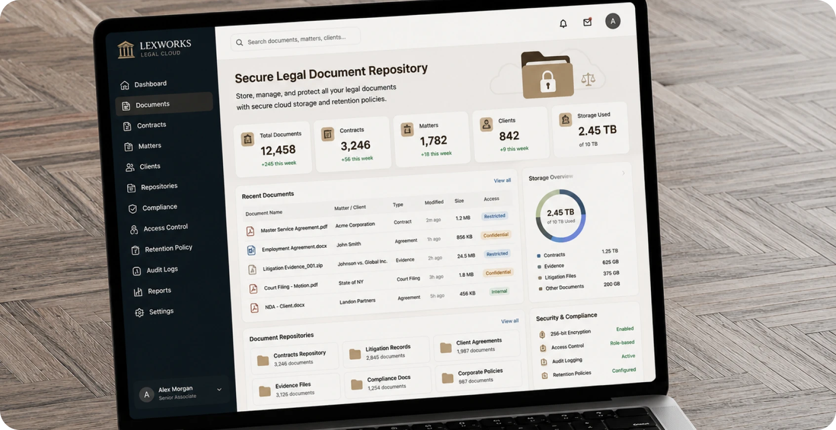 Secure Legal Document Repository Configuration