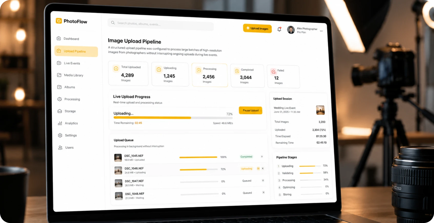 Image Upload Pipeline Setup