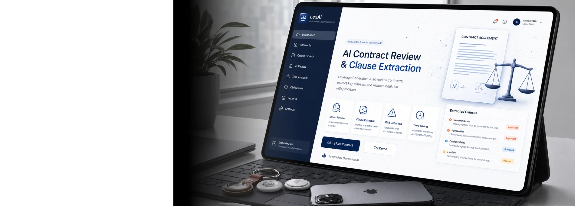 AI Contract Review & Clause Extraction