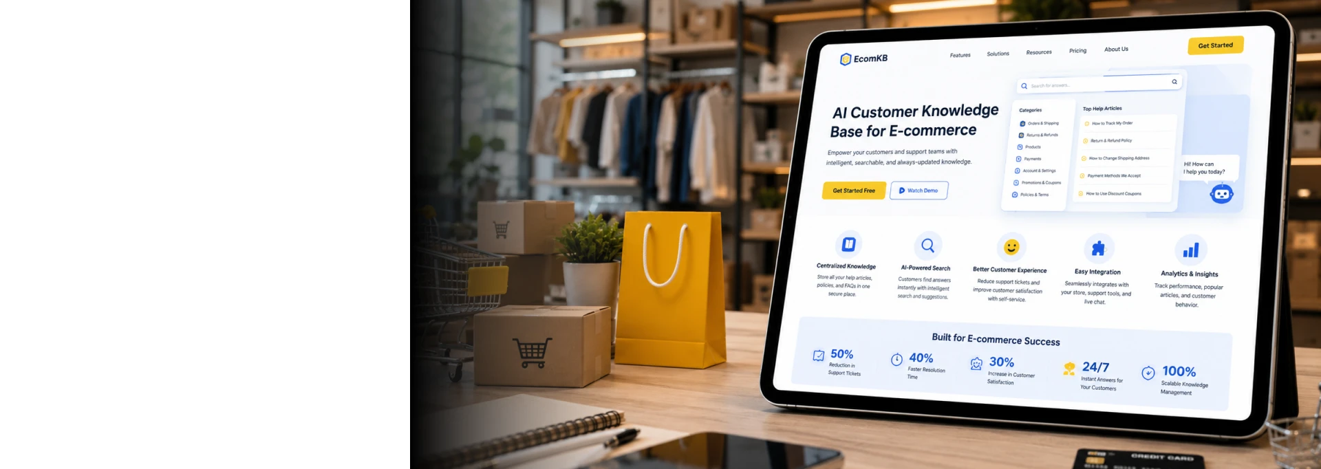AI Customer Knowledge Base for E-commerce