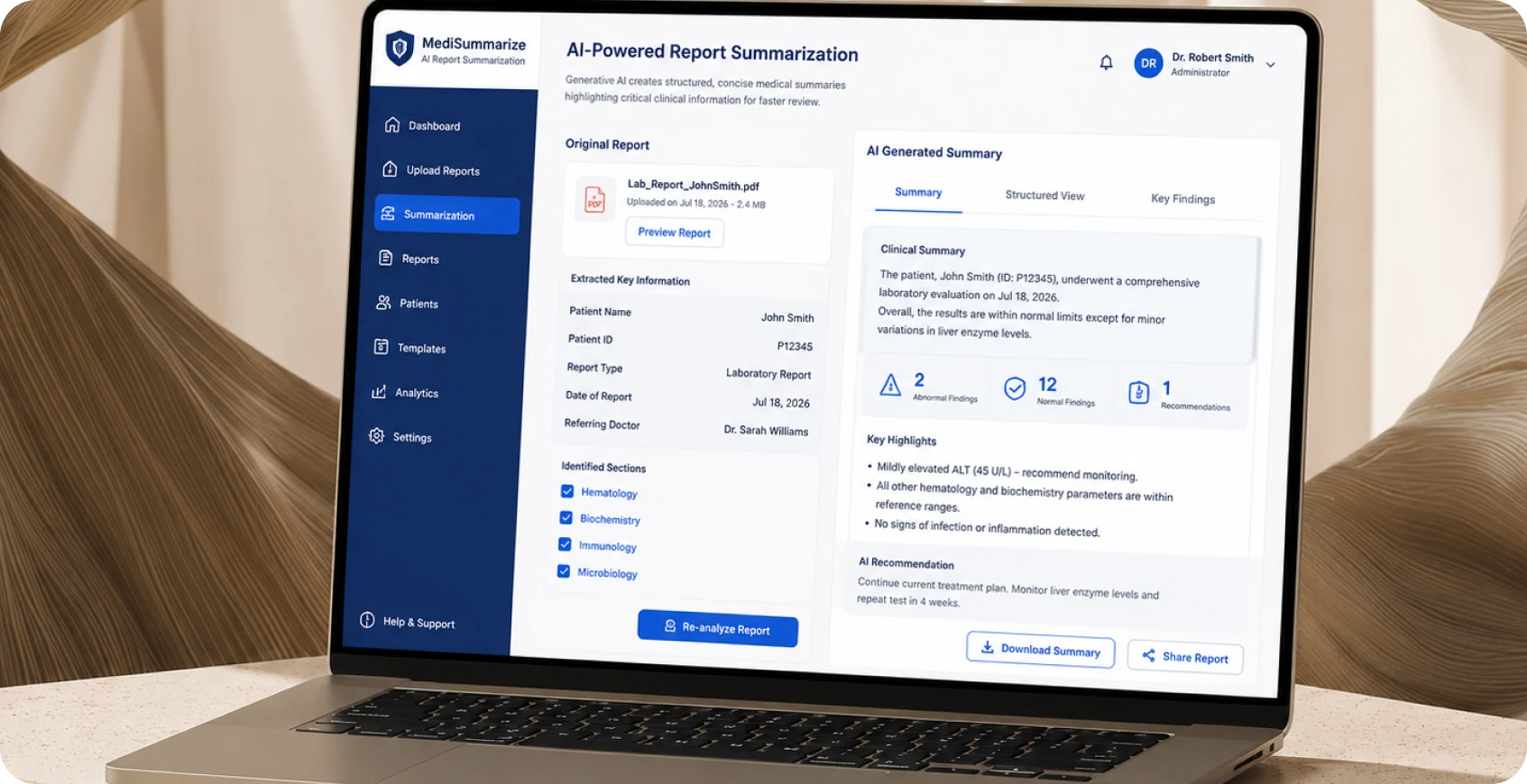 AI-Powered Report Summarization