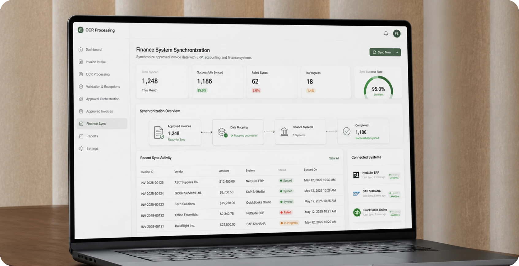 Finance System Synchronization