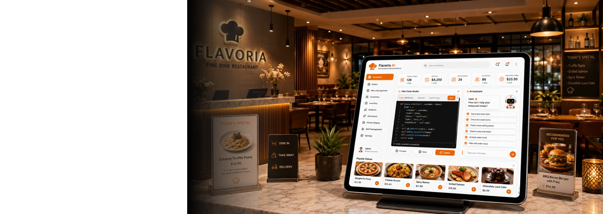 AI Restaurant Ordering Platform Built with Vibe Coding