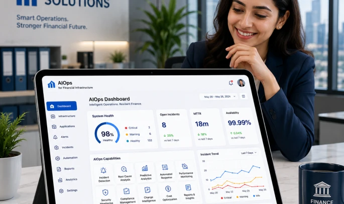 AIOps operational dashboard for financial infrastructure