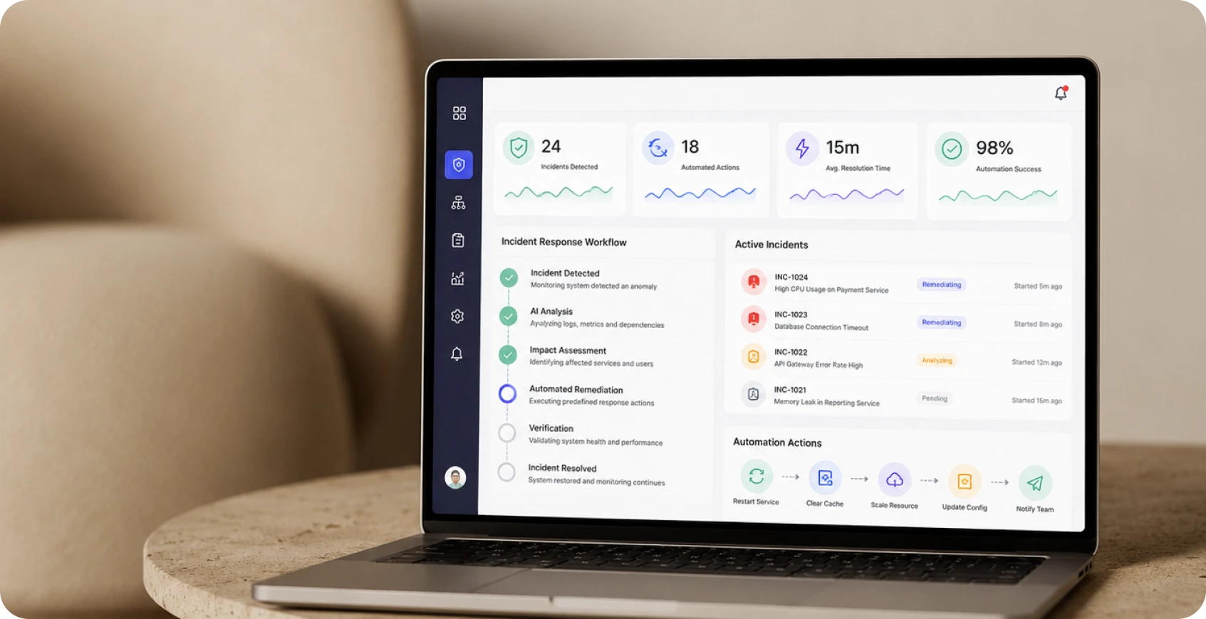 Automated incident response workflows
