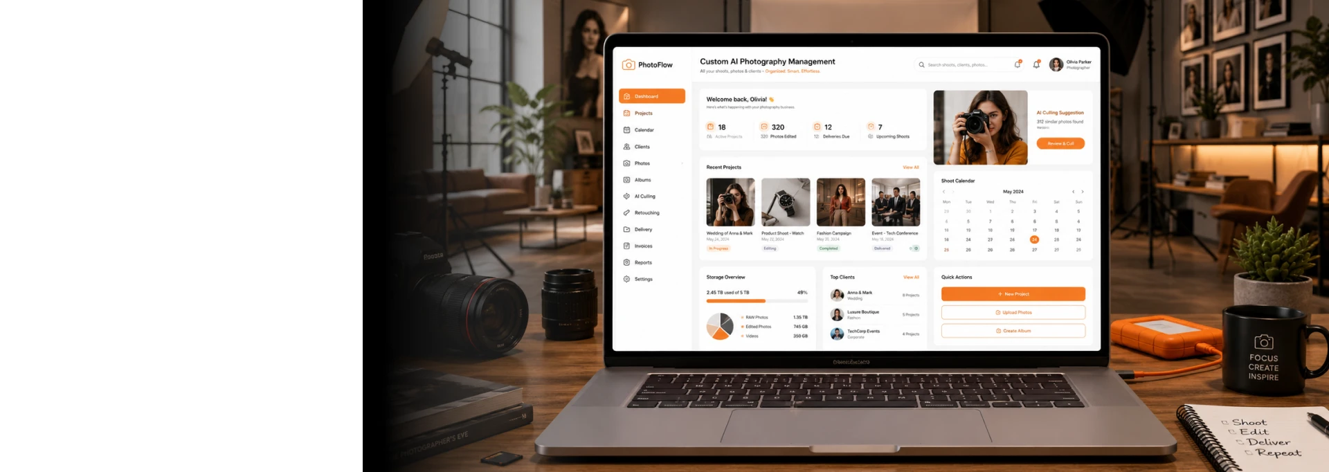 Custom AI Photography Management Software
