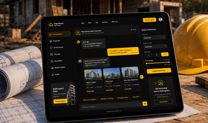 Real Estate Assistant Mockup