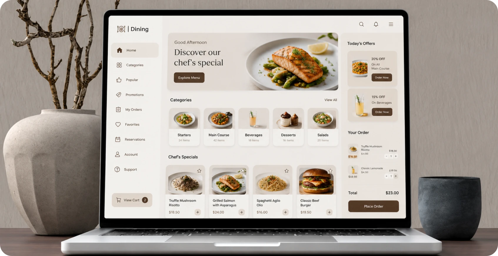 Digital Menu Experience
